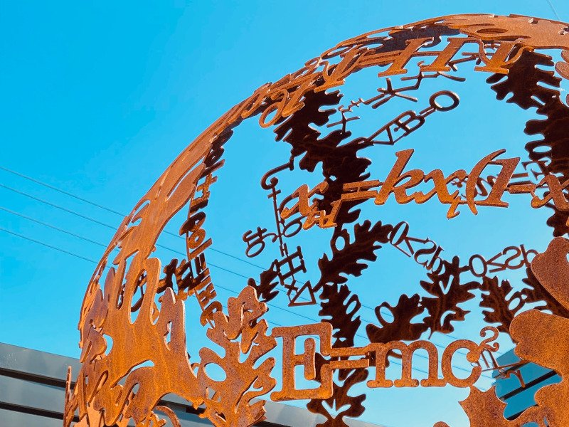 Equations Corten Steel 1.2m Sphere Handmade Garden Sculpture